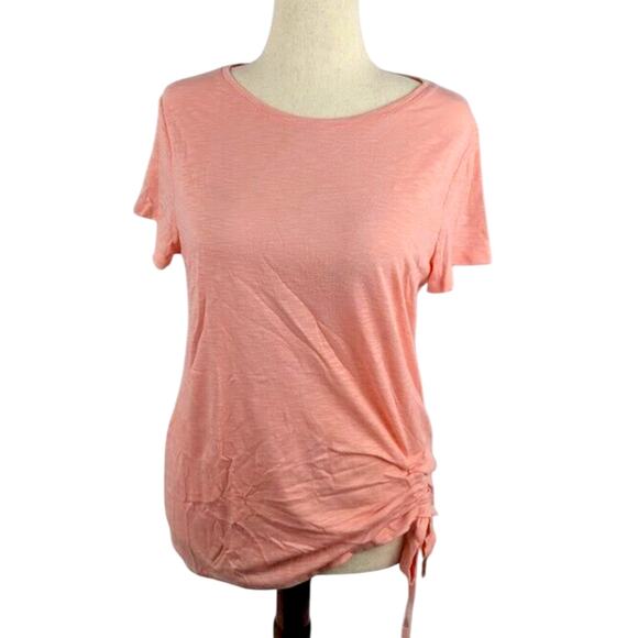 Inc International Concepts Women's Side-Ruched T-Shirt Size XL First Blush - Picture 1 of 3